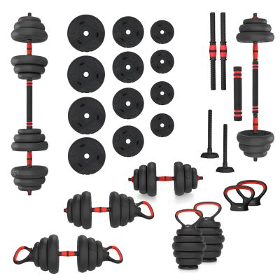 6-in-1 Weight Set HMS SGN120 (Barbell, Dumbbells and Kettlebell) 20 kg