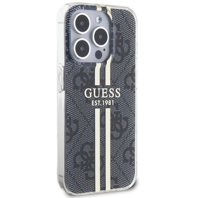 4. Guess IML 4G Gold Stripe case for iPhone 15 Pro - black