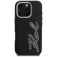 3. Karl Lagerfeld FW Grained Signature Logo iPhone 16 Pro Case - Black