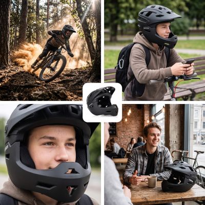 14. Meteor Hydra S full-face bicycle helmet 51-55 cm black