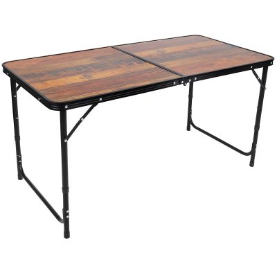 4. FOLDABLE CAMPING TABLE 120X60X70/62/55CM WOOD