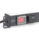 2. Digitus PDU 19" Rackmount Power Strip, 7x Schuko sockets, 2.0m, 1x Unischuko plug, 16A, on/off, surge protection, aluminum profile
