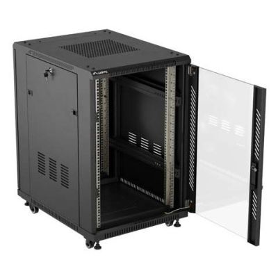 28. LANBERG FLOOR RACK CABINET 19" 18U 600X800 BLACK
