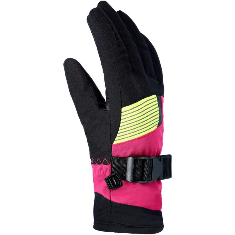 VIKING Forter Ski Kids black and pink ski gloves 5