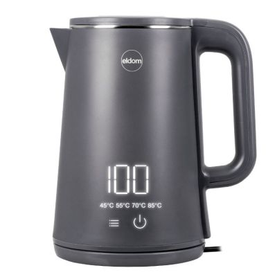 ELDOM CORDLESS KETTLE C515S ORRA 1.8L 2000W, GRAY, 5 PROGRAMS 45, 55, 70, 85, 100°C, KEEP TEMPERATURE