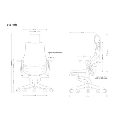 4. Wau TPE-8 office chair elastomer gray/black