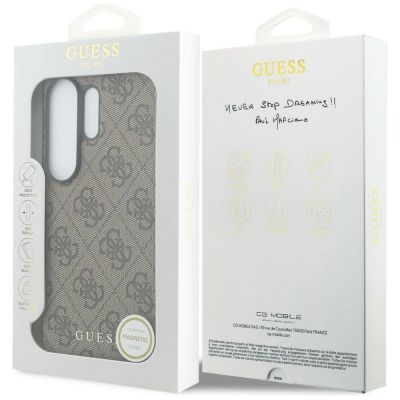 7. Guess 4G Classic Logo Charm MagSafe Case for Samsung Galaxy S26 Ultra - Brown