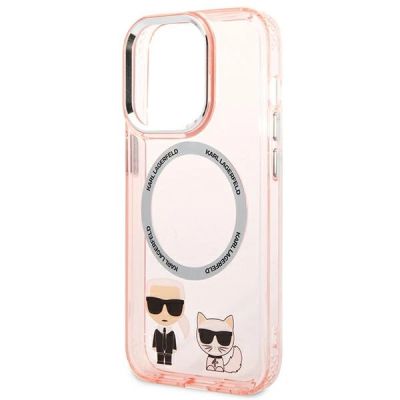 6. Karl Lagerfeld KLHMP14XHKCP iPhone 14 Pro Max 6.7 "hardcase pink / pink Karl & Choupette Aluminum Magsafe