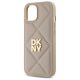 6. DKNY Quilted Stack Logo iPhone 15 Case - Beige