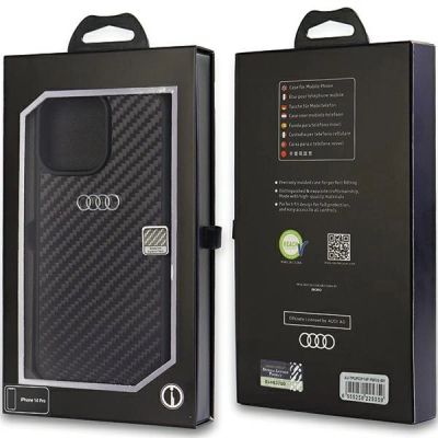 3. Audi Carbon Fiber iPhone 14 Pro 6.1" black/black hardcase AU-TPUPCIP14P-R8/D2-BK
