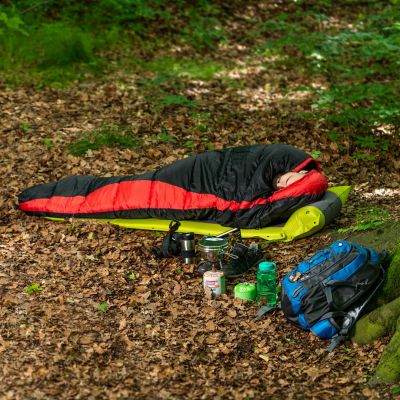 18. NILS CAMP NC2012 sleeping bag black and red
