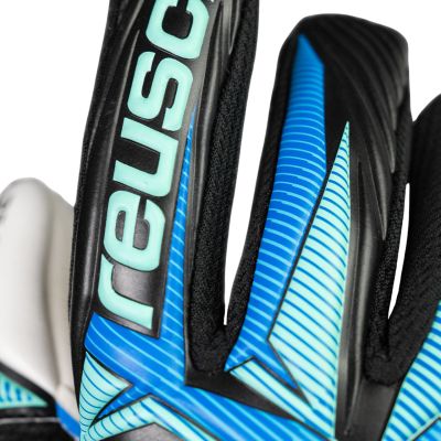 7. Reusch Attrakt RE:Grip NC Junior goalkeeper gloves black and blue 5672535 7272