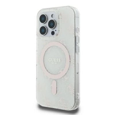 2. Guess IML 4G Background MagSafe iPhone 16 Pro Case - White