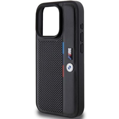 6. BMW Perforated Tricolor Line case for iPhone 15 Pro - black