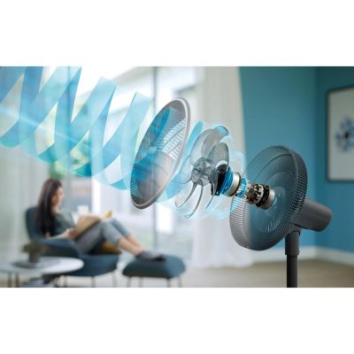 6. Philips CX3550/01 3000 Series Standing Fan Black