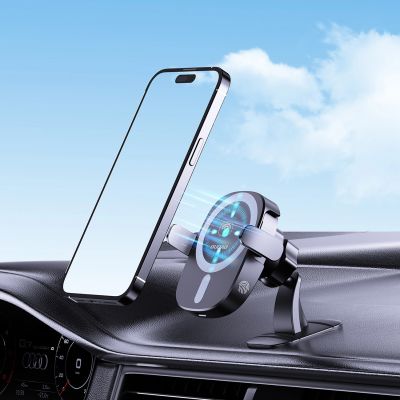 4. Dudao FW11 Car Phone Holder with 15W Inductive Charger for Air Vent/Cockpit - Black