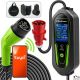 Qoltec Charger for electric cars EV and hybrids with 2-in-1 regulation Type2 | 7kW | 230V | CEE 32A | Wi-Fi | Tuya | Smart life | LCD | 5m