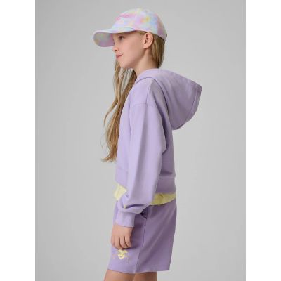 4. Girls' loose sweatshirt with hood 4F 4FJRSS26TSWSF2936-52S
