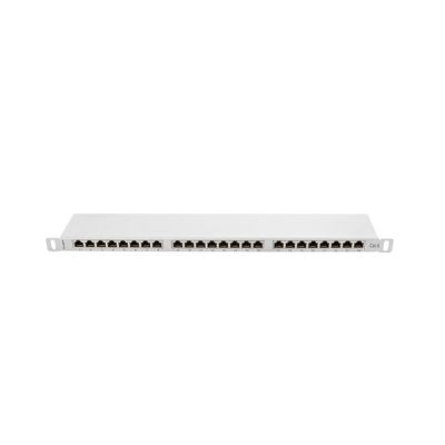 5. Patch panel Lanberg PPS6-0024-S (0.5U; cat. 6; 24xRJ-45)