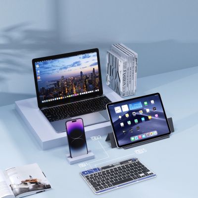 8. Dux Ducis Keyboard (CK Series) Wireless for Laptop / Tablet / Phone - Transparent