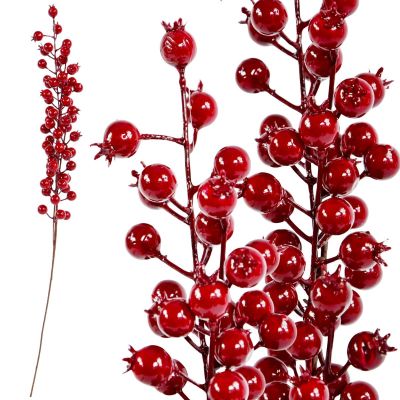 DECORATIVE BRANCH 60 CM RED