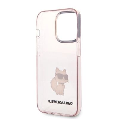 7. Karl Lagerfeld Ikonik Choupette case for iPhone 14 Pro Max - pink