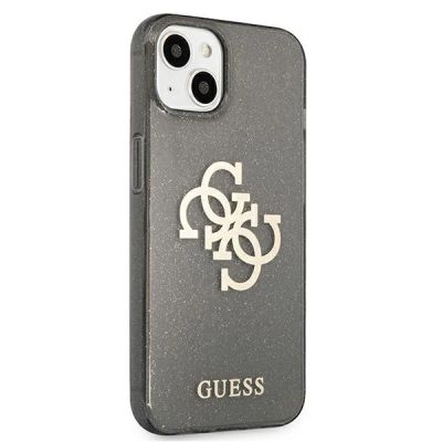 4. Guess GUHCP13SPCUGL4GBK iPhone 13 mini 5.4" black/black hard case Glitter 4G Big Logo