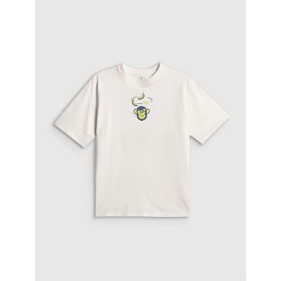5. Boy's loose T-shirt with print 4F 4FJRSS26TTSHM4276-10S
