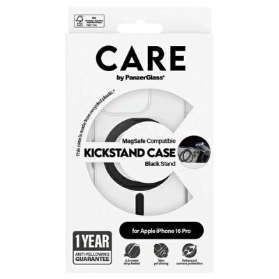 5. CARE by PanzerGlass Feature Kickstand Case iPhone 16 Pro 6.3" black/black MagSafe 1322