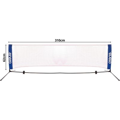 6. NET WITH ENERO POSTS 310X73CM 2IN1 FOR TENNIS, FOOT VOLLEY