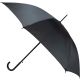 2. Long semi-automatic umbrella with curved handle, black, SEMI LINE