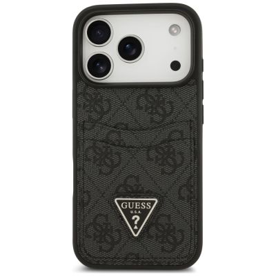 3. Guess 4G Double Card Triangle Case for iPhone 18 Pro / 17 Pro – Black