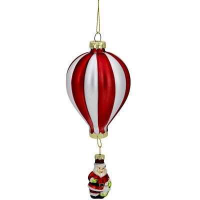 2. GLASS BALLOON ORNAMENT WITH SANTA SASKA GIFT & DECOR