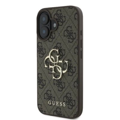 2. Guess 4G Big Logo Case for iPhone 16 - Brown