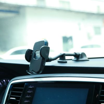 11. Joyroom car phone holder with flexible arm for dashboard or windshield, black (JR-ZS259)