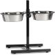 18. DOG AND CAT BOWL STAINLESS STEEL ON STAND 1.8L 2 PCS