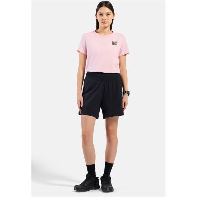 3. Women's short-sleeve ODLO T-shirt crew neck s/s COTTON BLEND ODLO FLAGS, pink