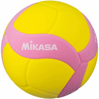 Mikasa VS160W volleyball yellow and pink size 4