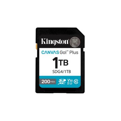 7. Kingston Canvas Go Plus SDG4/1TB Memory Card (1TB; Class U3, V30; Memory Card)