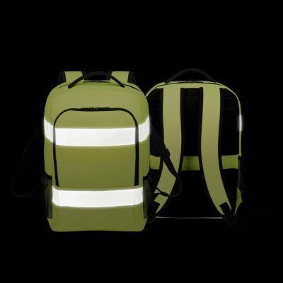 8. DICOTA P20471-17 Backpack Black, Gray, Yellow Recycled polyethylene terephthalate (rPET)