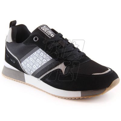 2. Big Star M INT1872 black leather sports shoes