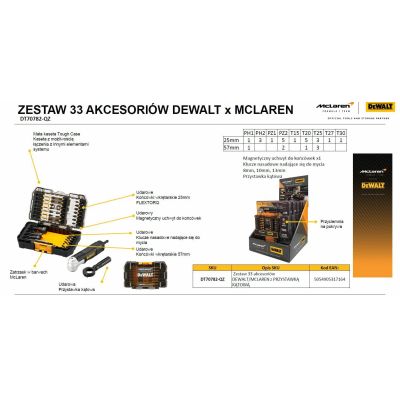 DEWALT 33-piece accessory set with angle attachment/MACLAREN