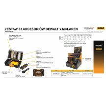 DEWALT 33-piece accessory set with angle attachment/MACLAREN