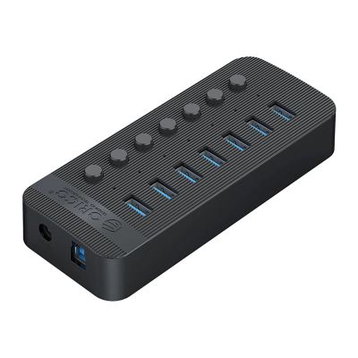 2. Orico CT2U3-7AB 7x USB-A 3.0 Hub with Switches - Black