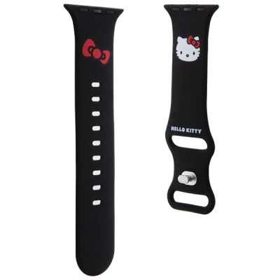 3. Hello Kitty Silicone Kitty Head strap for Apple Watch 38/40/41mm - black
