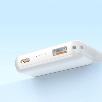 10. Dudao K14S Magnetic Power Bank 20W 5000mAh 1x USB-A 1x USB-C - White