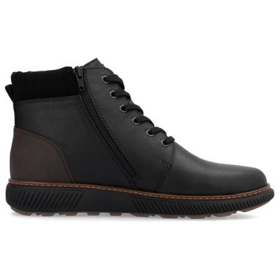 19. Men’s Black Waterproof Leather Boots with Warm Lining Rieker B3343-00