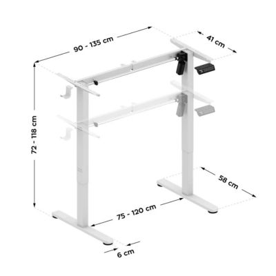 10. Electric Desk Frame Xeno 1.7 White