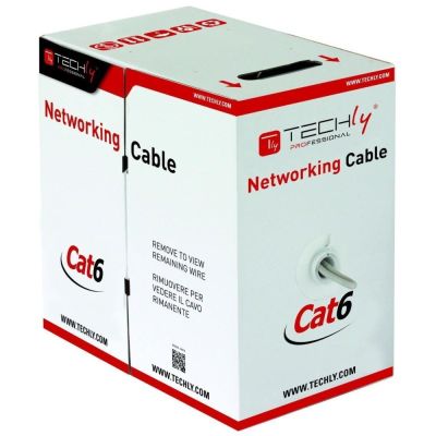 2. TECHLY U/UTP CAT6 STRANDED CABLE 305M CCA GRAY ETC.