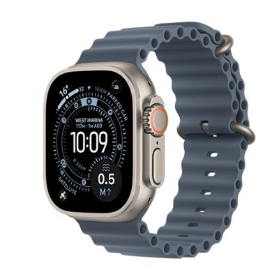 Watch Apple Watch Ultra 3 (2025) 5G 49mm Natural Titanium Case with Ocean Band - Anchor Blue